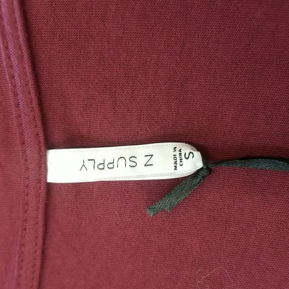 NWT Z Supply Size S Women's Burgundy Long Sleeve Top - Picture 5 of 8